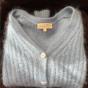 Sézane light blue Achille cardigan sweater size small